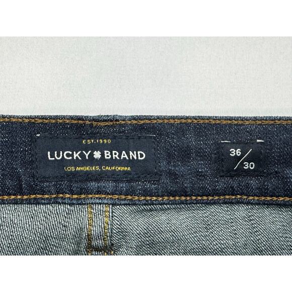 Lucky Brand Men's 221 Straight Leg Blue Denim Jeans - Size 36x30 (37x30.5) - Picture 4 of 6